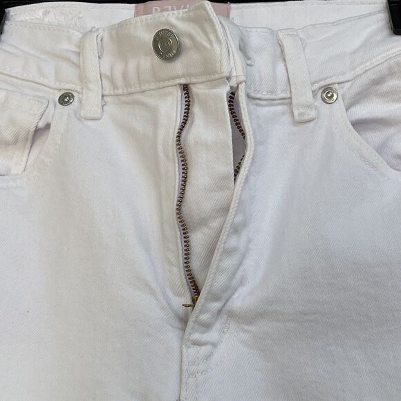 Revice Denim SZ 28 Straight Jeans Hi-Rise Pockets Zip-Fly White Womens - Long - Picture 6 of 9